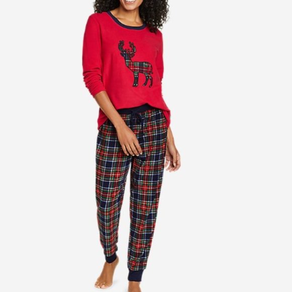 Eddie Bauer Other - SOLD NEW Eddie Bauer Christmas Plaid Fleece Sleep / Pajama set for women, Size S